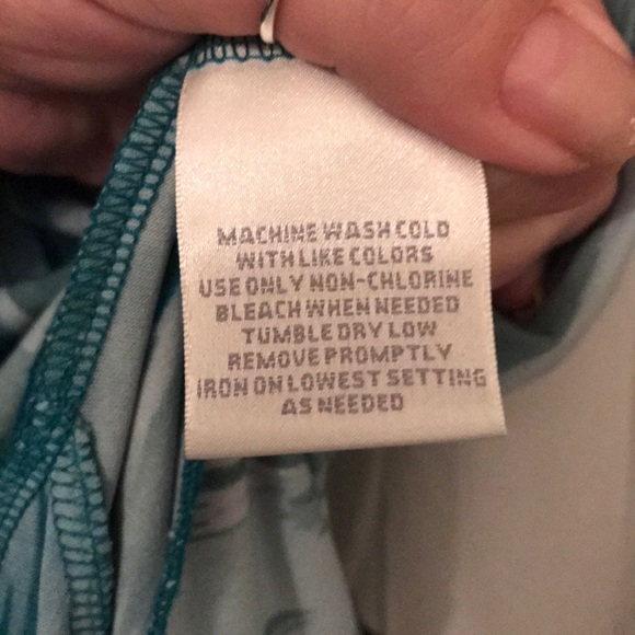 DONATED— Teal/ turquoise flowy skirt. - Picture 5 of 6